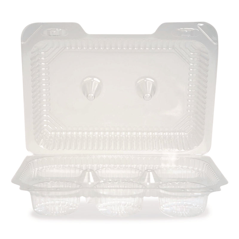 Plastifar Bakery Containers, Muffin/Cupcake, 7.25 x 9.88 x 3.13, Clear, 250/Carton (PST18200) Case of 250