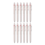 Pilot® Frixion Waai Erasable Gel Pen, Retractable, Extra Fine 0.5 mm, Cherry Ink, Beige/Cherry Barrel, Dozen (PIL21074) 1 Dozen