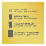 Glad® ForceFlex Kitchen Drawstring Trash Bags, Drawstring, 13 gal, Unscented, 23.47 x 25.38, White, 110 Bags/Box, 3 Boxes/Carton (CLO22541CT) Case of 330