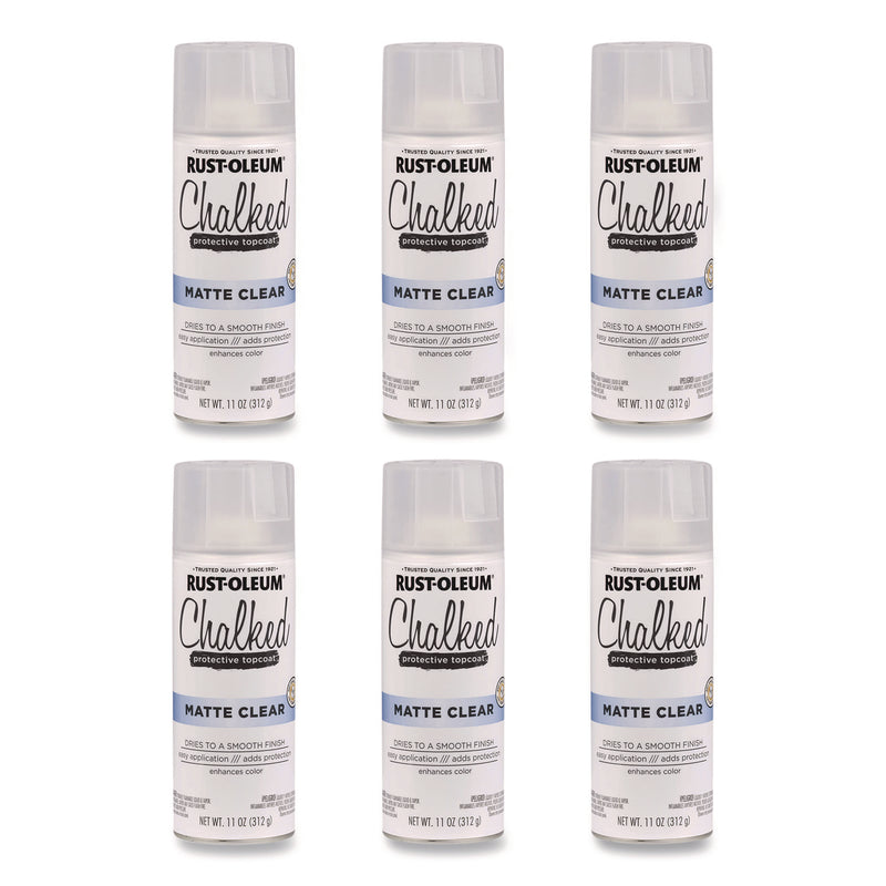 Rust-Oleum® Ultra Matte Chalked Paint, Matte Clear, 12 oz Aerosol Can, 6/Carton (RST302599) Case of 6