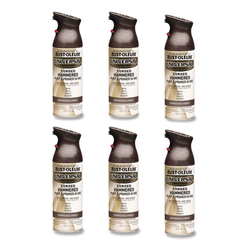 Rust-Oleum® Universal Premium Spray Paint, Hammer Amber, 12 oz Aerosol Can, 6/Carton (RST271480) Case of 6