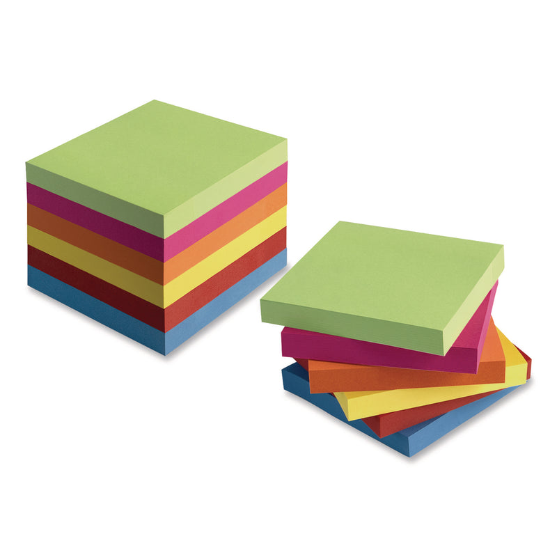 Universal® Ultra Sticky Note Pads, 3" x 3", Assorted, 100 Sheets/Pad, 12 Pads/Pack (UNV35632) Pack of 12
