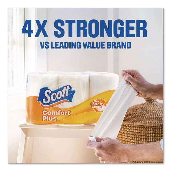 Scott® ComfortPlus Toilet Paper, Mega Roll, Septic Safe, 1-Ply, White, 462 Sheets/Roll, 36 Rolls/Pack (KCM53329PK) Each