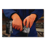 GloveWorks® by AMMEX® Ultra Industrial Flock-Lined Nitrile Disposable Gloves, Large, 8 mil Thick, 9.06" Long, Orange, 50/Box, 10 Boxes/Carton (AXCGWUOFN46050) Case of 500