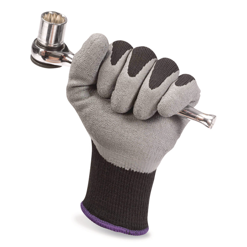 KleenGuard™ G40 Latex Coated Gloves, EN388: 2142, Medium (Size 8), Gray/Black, 12 Pairs (KCC97271) Pack of 12
