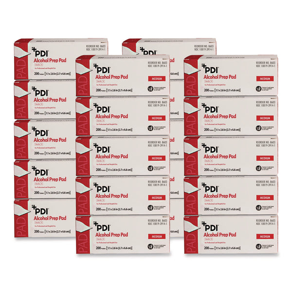 Sani Professional® PDI Alcohol Prep Pads, 200/Box, 20 Boxes/Carton (NICB60307CT) Case of 4000
