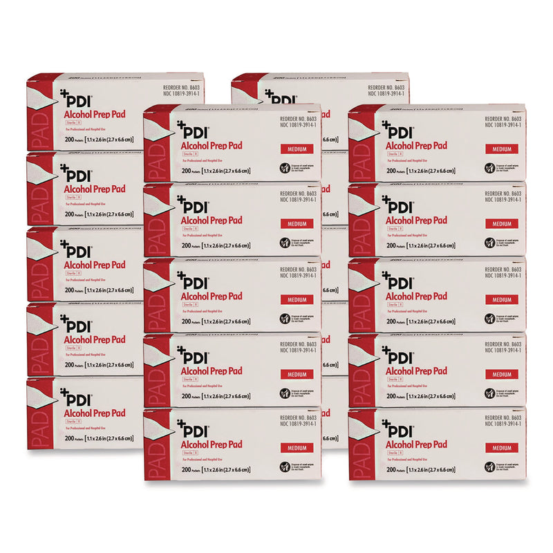 Sani Professional® PDI Alcohol Prep Pads, 200/Box, 20 Boxes/Carton (NICB60307CT) Case of 4000