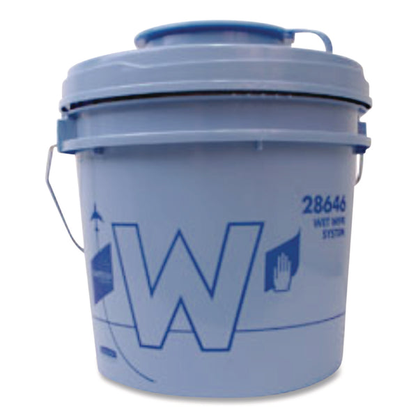 Kimtech™ W Aviation Wet Wipe System Bucket, 1 gal, Blue/Gray, 4/Carton (KCC28646) Case of 4