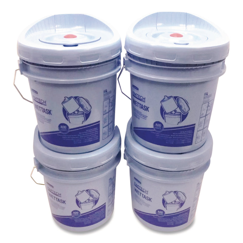 Kimtech™ W Aviation Wet Wipe System Bucket, 1 gal, Blue/Gray, 4/Carton (KCC28646) Case of 4