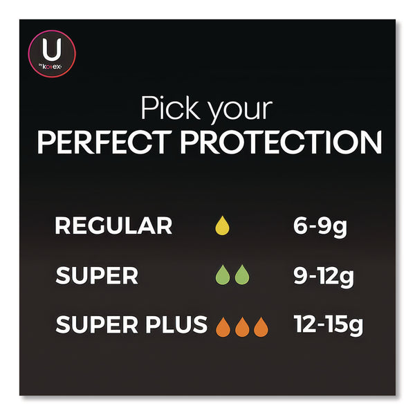 Kotex® U by Kotex Click Compact Tampons, Super, 32/Pack (KCM51583) Pack of 32