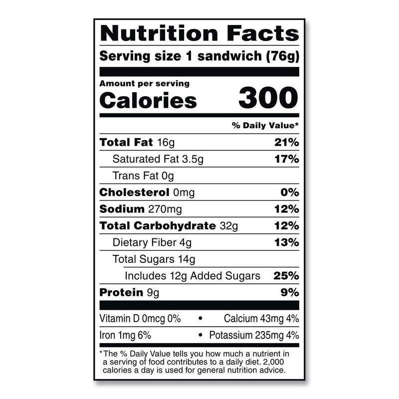 Smucker's® UNCRUSTABLES Peanut Butter and Grape Jelly on Wheat Bread, 2.6 oz Bag, 48/Carton (GRR22002219) Case of 48