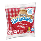 Smucker's® UNCRUSTABLES Peanut Butter and Strawberry Jam on Wheat Bread, 2.6 oz Bag, 48/Carton (GRR22002220) Case of 48