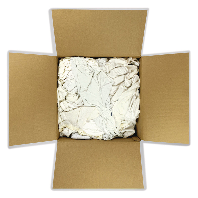 HOSPECO® Sweatshirt Rags, Unscented, White, 8/lb, 25 lb/Carton (HOS33325) Case of 25