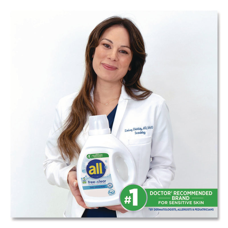 all® Free Clear HE Laundry Detergent, Unscented, 30 oz Bottle, 6/Carton (DIA47427) Case of 6