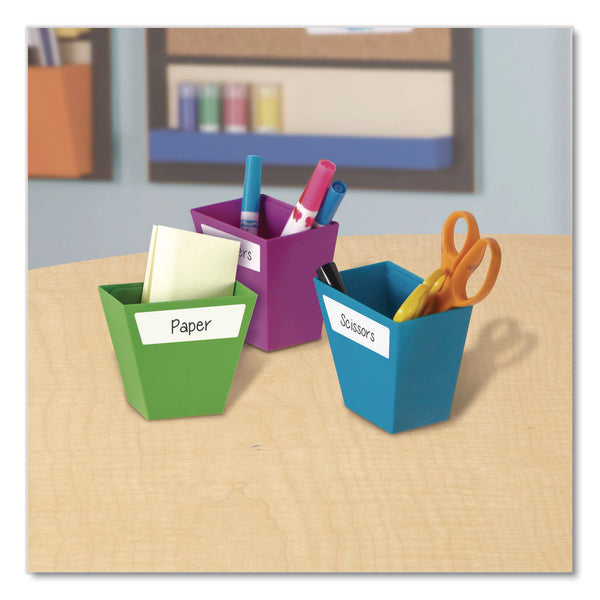 Learning Resources® Magnetic Create-a-Space Storage Bins, 2" x 3.75" Assorted Colors, 4 Bins (LRNLER3807) Each