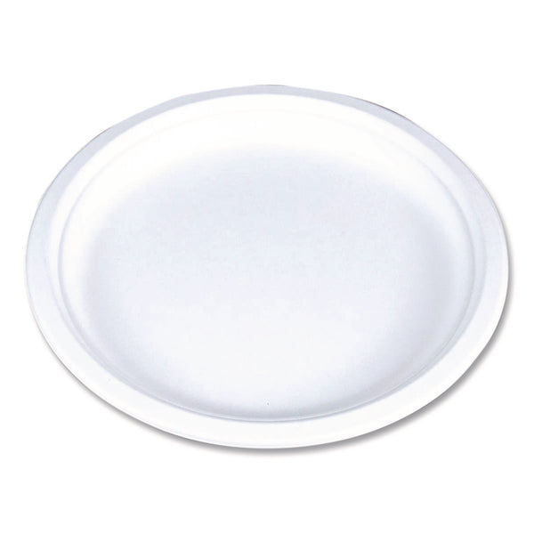 SCT® ChampWare Molded Fiber Tableware, Molded Fiber Plate, 9" dia, White, 125 Plates/Sleeve, 4 Sleeves/Carton (SCH18140WPF) Case of 500