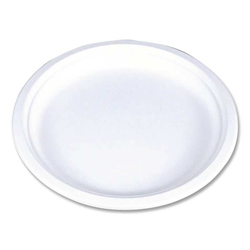 SCT® ChampWare Molded Fiber Tableware, Molded Fiber Plate, 9" dia, White, 125 Plates/Sleeve, 4 Sleeves/Carton (SCH18140WPF) Case of 500