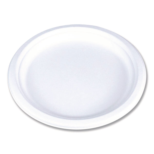 SCT® ChampWare Molded Fiber Tableware, Molded Fiber Plate, 10" dia, White, 125 Plates/Sleeve, 4 Sleeves/Carton (SCH18160WPF) Case of 500