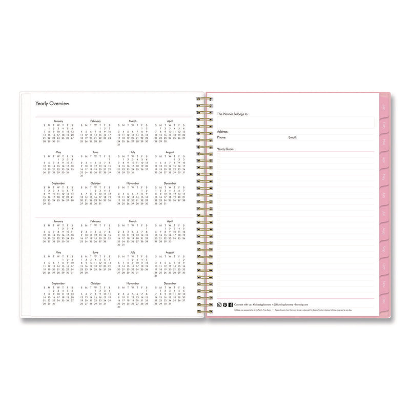 Blue Sky® Mimi Pink Weekly/Monthly Planner, Floral Artwork, 11 x 8.5, Pink/Blue/Rose Cover, 12-Month (Jan to Dec): 2026 (BLS137264) Each