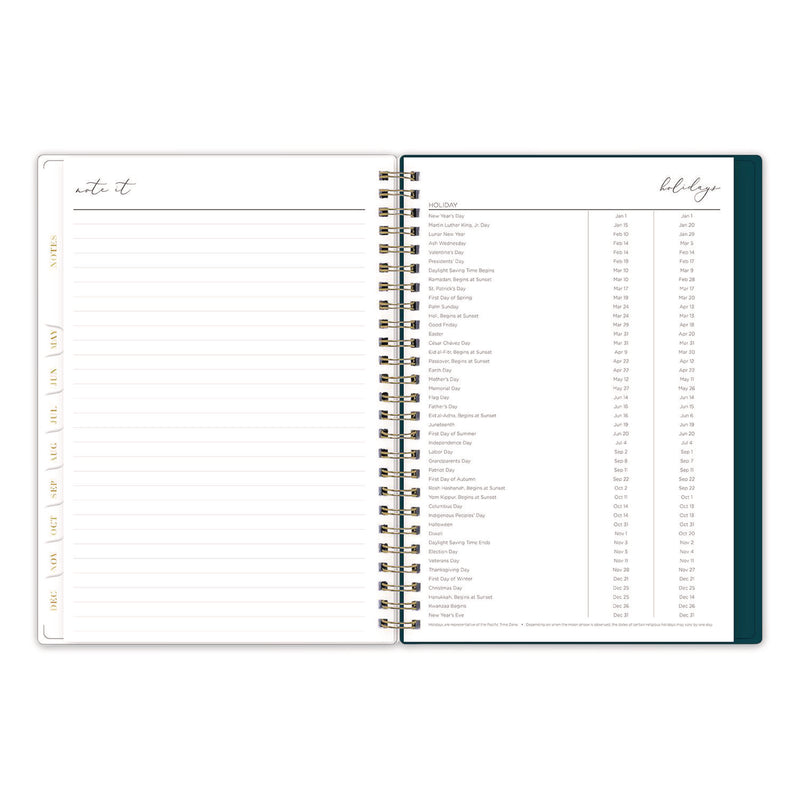 Blue Sky® Life Note-It Dania Weekly/Monthly Planner, Floral Artwork, 8.63 x 5.88, Teal/Pink/Blue Cover, 12-Month (Jan to Dec): 2026 (BLS139478) Each