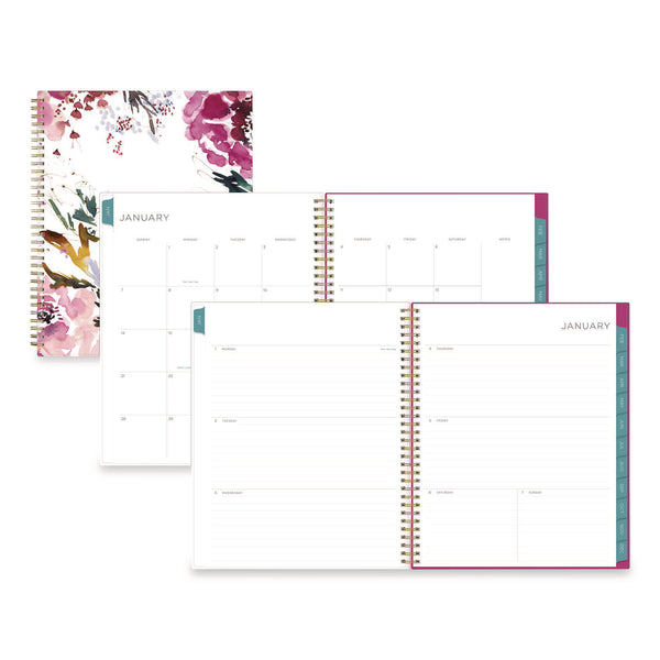 Blue Sky® Kelly Ventura Magenta Bloom Weekly/Monthly Planner, Floral Artwork, 11 x 8.5, Multicolor Cover, 12-Month (Jan to Dec): 2026 (BLS140945) Each