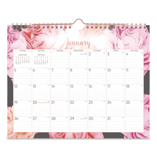 Blue Sky® Joselyn Monthly Wall Calendar, Floral Artwork, 11 x 8.75, White/Multicolor Sheets, 12-Month (Jan to Dec): 2026 (BLS147480) Each