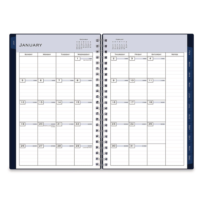 Blue Sky® Passages Weekly/Monthly Planner, 8 x 5, Navy Cover, 12-Month (Jan to Dec): 2026 (BLS148657) Each