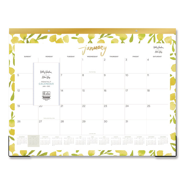 Blue Sky® Mimosa Monthly Desk Pad Calendar, 22 x 17, Lemon Artwork, White/Yellow/Green Sheets, 12-Month (Jan to Dec): 2026 (BLS149063) Each