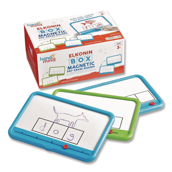 Learning Resources® ELKONIN Box Magnetic Dry Erase Board Set, 11.4 x 5, White Surface, 8 Boards (HDM94476) Each