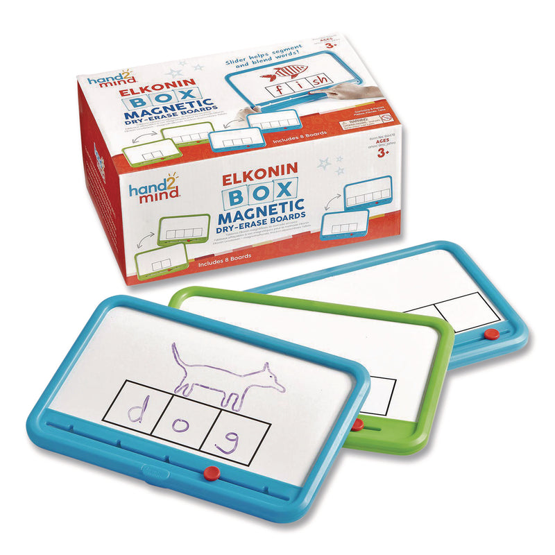 Learning Resources® ELKONIN Box Magnetic Dry Erase Board Set, 11.4 x 5, White Surface, 8 Boards (HDM94476) Each