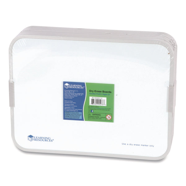 Learning Resources® Dry Erase Boards, 9" x 12", White Surface, 10 Boards (LRNLER4278) Each