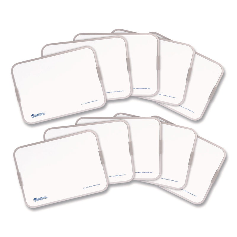 Learning Resources® Dry Erase Boards, 9" x 12", White Surface, 10 Boards (LRNLER4278) Each
