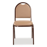NPS® 9200 Series Premium Upholstered Stack Chair, Vinyl, Supports 500 lb, 19" Seat Ht, French Beige Seat/Back, Mocha Base, 2/Pack (NPS9201M2) Each