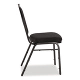 NPS® 9200 Series Premium Upholstered Stack Chair, Fabric, Supports 500 lb,19" Seat Height, Ebony Black Seat/Back, Black Base, 2/PK (NPS9260BT2) Each