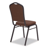 NPS® 9300 Series Deluxe Upholstered Stack Chair, Fabric, Supports 500 lb, 19" Seat Height, Chocolatier Seat/Back, Black Base, 2/PK (NPS9361BT2) Each