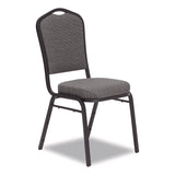 NPS® 9300 Series Deluxe Upholstered Stack Chair, Fabric, Supports 500 lb,19" Seat Ht, Nat Graystone Seat/Back, Black Base, 2/PK (NPS9362BT2) Each