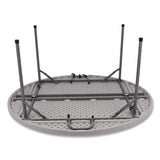NPS® Comfort Max Fold-in-Half Table, Round, 60w x 60d x 29.25h, Speckled Gray Top, Gray Base/Legs (NPSCMFIH60R) Each