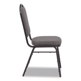 NPS® 9300 Series Deluxe Upholstered Stack Chair, Fabric, Supports 500 lb,19" Seat Ht, Nat Graystone Seat/Back, Black Base, 2/PK (NPS9362BT2) Each