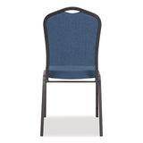 NPS® 9300 Series Deluxe Upholstered Stack Chair, Fabric, Supports 500 lb, 19" Seat Ht, Natural Blue Seat/Back, Black Base, 2/Pack (NPS9374BT2) Each