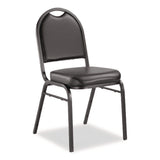 NPS® 9200 Series Premium Upholstered Stack Chair, Vinyl, Supports Up to 500 lb, 19" Seat Height, Black Seat/Back, Black Base, 2/PK (NPS9210BT2) Each