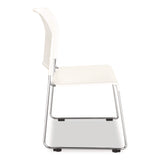 NPS® 8800 Series Cafetorium Plastic Stack Chair, Supports Up to 500 lb, 18" Seat Height, White Seat/Back, Chrome Base, 4/Pack (NPS880111014) Each