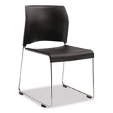 NPS® 8800 Series Cafetorium Plastic Stack Chair, Supports Up to 500 lb, 18" Seat Height, Black Seat/Back, Chrome Base, 4/Pack (NPS881011104) Each