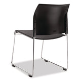 NPS® 8800 Series Cafetorium Plastic Stack Chair, Supports Up to 500 lb, 18" Seat Height, Black Seat/Back, Chrome Base, 4/Pack (NPS881011104) Each