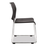 NPS® 8800 Series Cafetorium Plastic Stack Chair, Supports Up to 500 lb, 18" Seat Height, Black Seat/Back, Chrome Base, 4/Pack (NPS881011104) Each