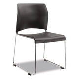 NPS® 8800 Series Cafetorium Plastic Stack Chair, Supports Up to 500 lb, 18" Seat Height, Charcoal Seat/Back, Chrome Base, 4/Pack (NPS882011204) Each