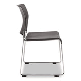NPS® 8800 Series Cafetorium Plastic Stack Chair, Supports Up to 500 lb, 18" Seat Height, Charcoal Seat/Back, Chrome Base, 4/Pack (NPS882011204) Each