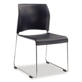 NPS® 8800 Series Cafetorium Plastic Stack Chair, Supports Up to 500 lb, 18" Seat Height, Blue Seat/Back, Chrome Base, 4/Pack (NPS880411044) Each