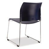 NPS® 8800 Series Cafetorium Plastic Stack Chair, Supports Up to 500 lb, 18" Seat Height, Blue Seat/Back, Chrome Base, 4/Pack (NPS880411044) Each