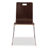 NPS® Bushwick Series Bentwood Chair, Supports Up to 500 lb, 18" Seat Height, Espresso Seat, Espresso Back, Chrome Base, 4/Pack (NPSBCC214) Each