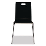 NPS® Bushwick Series Bentwood Chair, Supports Up to 500 lb, 18" Seat Height, Black Seat, Black Back, Chrome Base, 4/Pack (NPSBCC234) Each
